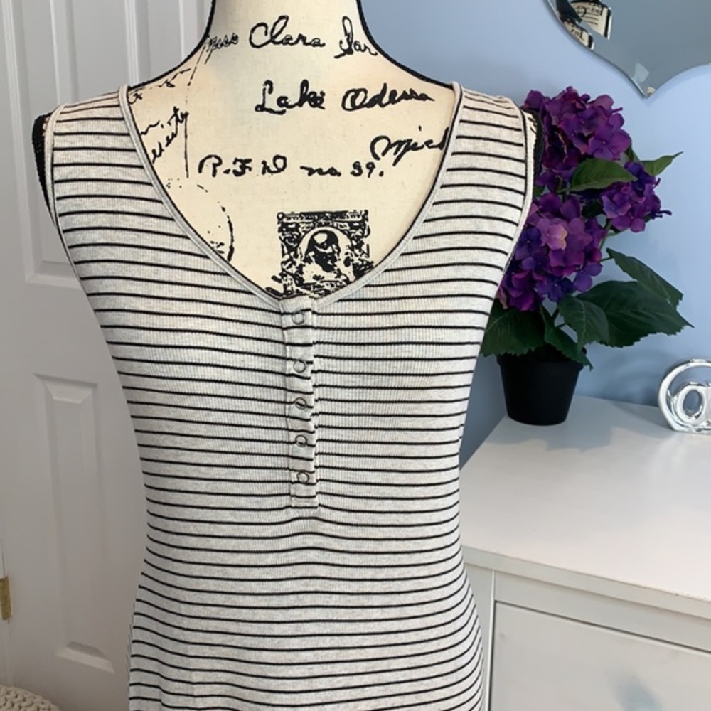 LAmade Striped Super Maxi Tank Dress Large NWT